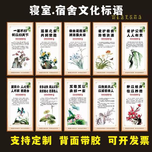宿舍文化之魂 文明禮儀標語掛畫的裝飾藝術與深層價值